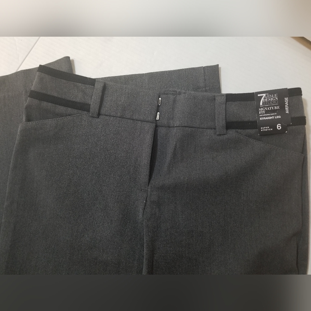 New York & Company 7th Avenue Design Studio Gray Straight Leg Pants